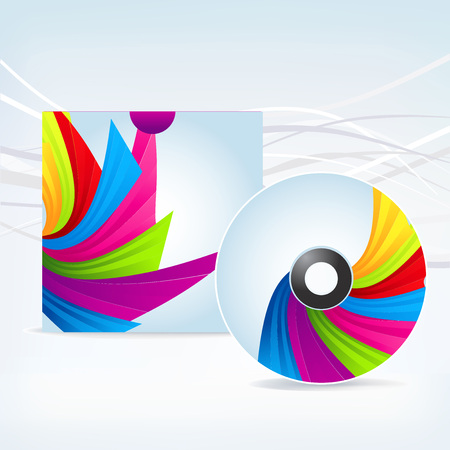 Mockup template for branding and product designs. Isolated realistic disc. Easy to use for advertising branding and marketing.のイラスト素材