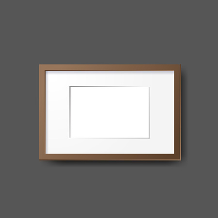 Mockup modern empty frames on wall. Layout template. Realistic vector mockup illustration. eps10のイラスト素材