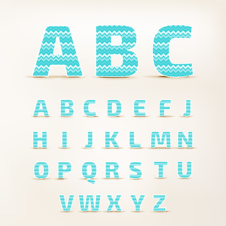 Symbol font Set - On Background - Vector Illustration, Graphicのイラスト素材