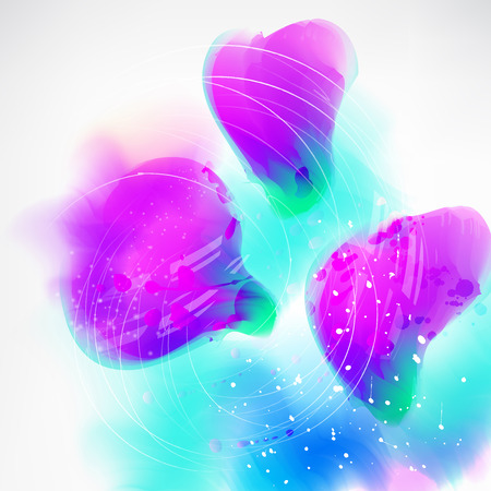 Watercolor romantic blooming tulip flowers isolated vector illustration Template for wedding, valentine day, mothers day, birthday, invitations.のイラスト素材