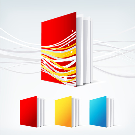 Mockup template for branding and product designs. Isolated realistic book. Easy to use for advertising branding and marketing. eps10のイラスト素材