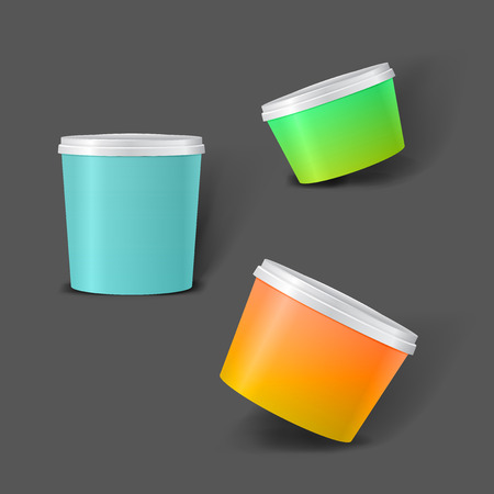 Mockup template for branding and product designs. Isolated realistic metal steel can jar with unique design. Easy to use for advertising branding and marketing.のイラスト素材