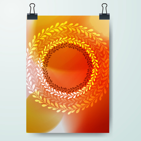 Poster minimal Design Template, Business watercolor banner, can be used for Brochure, Reportのイラスト素材