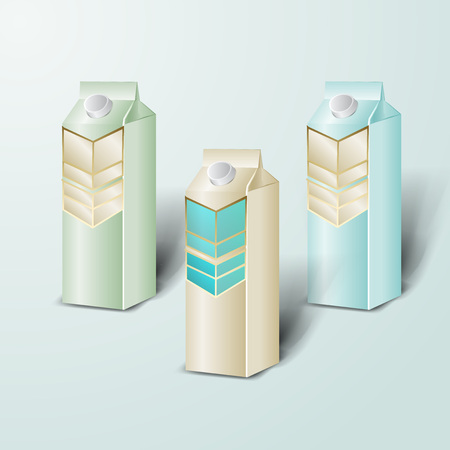 Mockup template for branding and product designs. Isolated realistic box package with unique design.のイラスト素材