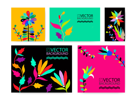 Abstract trendy illustration background, placard, floral stylized cactus succulent plant, style flat and 3d design elements. Unique art for covers, banners, flyers and posters.のイラスト素材