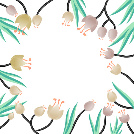 Vector floral tropical pattern backgroundのイラスト素材