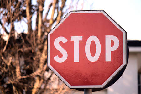 italian roadsign of stop by day