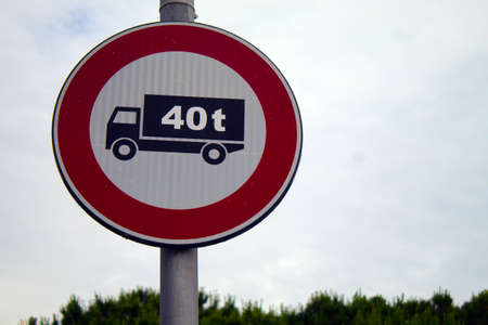 an italian road sign by dayの写真素材