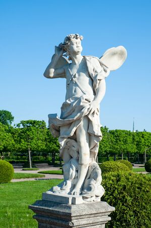 PETERHOF, SAINT-PETERSBURG, RUSSIA - JUNE 06, 2019:  Upper Garden. Zephyrus Statue. The State Museum Preserve Peterhofのeditorial素材