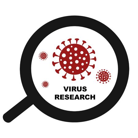 Coronavirus research sign,  seaching antivirus Covid-19 , test, 2019-nCoV Novel Coronavirusのイラスト素材