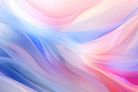 Soft, flowing pastel waves evoke a serene abstract beauty. Applicable in design and art therapy. AI Generated.の素材