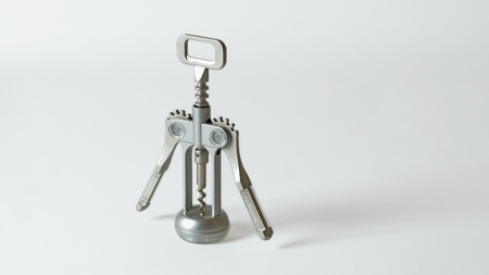 closeup of the corkscrew isolatedの写真素材
