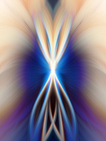 Majestic Colorful Floral fractal neon lights. Seamless pattern fine art gradient colorful twirl...