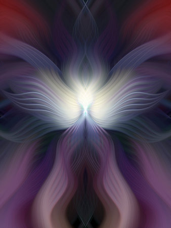 Modern abstract wavy fractal gradient geometric background. Elegant futuristic curve Seamless Pattern. Use for landing page, creative artwork, website, presentation banner, poster, event, Cards Designの写真素材