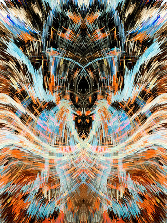 Vibrant fractal world. Neon glows, seamless textures, abstract patterns. Versatile for web, decor, packaging. Watercolor-style abstraction. Floral Effect Extruded Cubes Art Web Backgroundの写真素材