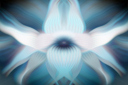 Vivid abstract modern art colorful background digital painting blurred swirl pattern multicolor creative design for wallpapers and decorative useの写真素材