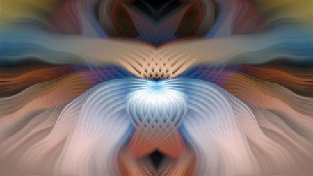 Vivid abstract modern art colorful background digital painting blurred swirl pattern multicolor creative design for wallpapers and decorative useの写真素材