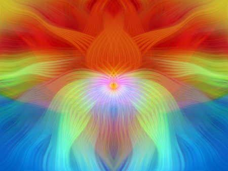 Vivid abstract modern art colorful background digital painting blurred swirl pattern multicolor creative design for wallpapers and decorative useの写真素材