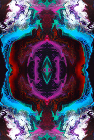 Kaleidoscopic Abstract Art with Vibrant Multicolor Patterns and Intricate Swirl Designs