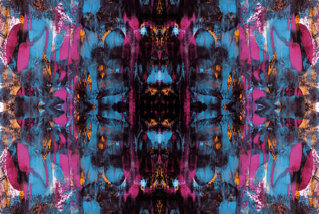 Kaleidoscopic Abstract Art with Vibrant Multicolor Patterns and Intricate Swirl Designsの写真素材