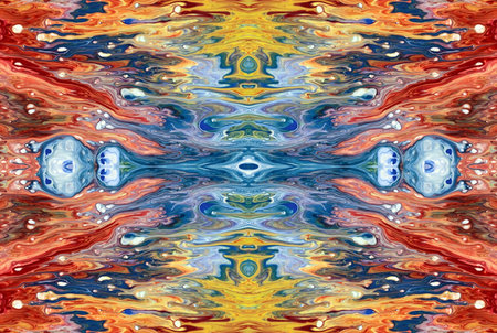 Kaleidoscopic Abstract Art with Vibrant Multicolor Patterns and Intricate Swirl Designs