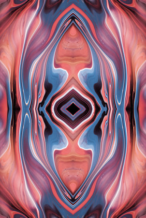Kaleidoscopic Abstract Art with Vibrant Multicolor Patterns and Intricate Swirl Designs