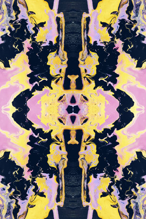 Kaleidoscopic Abstract Art with Vibrant Multicolor Patterns and Intricate Swirl Designsの写真素材