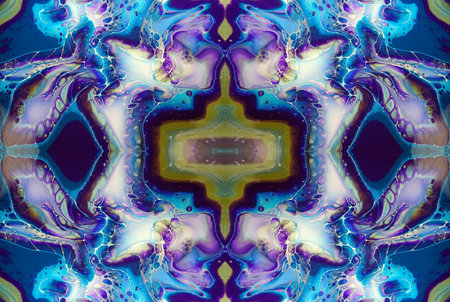 Kaleidoscopic Abstract Art with Vibrant Multicolor Patterns and Intricate Swirl Designs