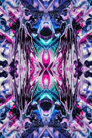 Kaleidoscopic Abstract Art with Vibrant Multicolor Patterns and Intricate Swirl Designs