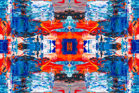 Kaleidoscopic Abstract Art with Vibrant Multicolor Patterns and Intricate Swirl Designsの写真素材