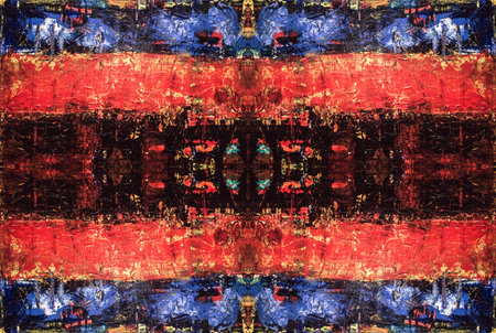 Kaleidoscopic Abstract Art with Vibrant Multicolor Patterns and Intricate Swirl Designsの写真素材