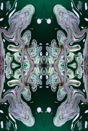 Kaleidoscopic Abstract Art with Vibrant Multicolor Patterns and Intricate Swirl Designsの写真素材