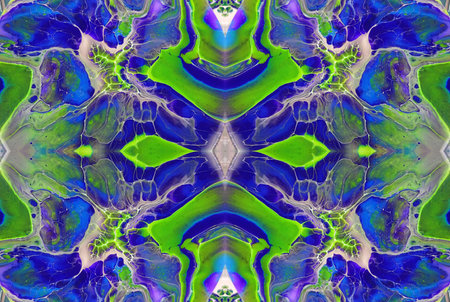 Kaleidoscopic Abstract Art with Vibrant Multicolor Patterns and Intricate Swirl Designs