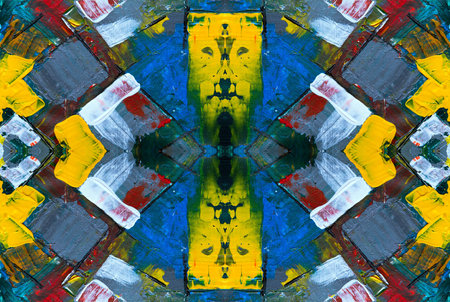 Kaleidoscopic Abstract Art with Vibrant Multicolor Patterns and Intricate Swirl Designsの写真素材