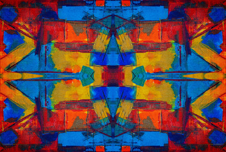 Kaleidoscopic Abstract Art with Vibrant Multicolor Patterns and Intricate Swirl Designsの写真素材