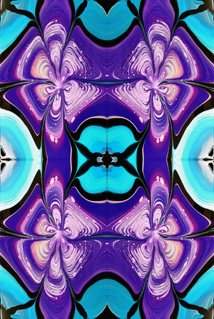 Kaleidoscopic Abstract Art with Vibrant Multicolor Patterns and Intricate Swirl Designs