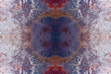 Kaleidoscopic Abstract Art with Vibrant Multicolor Patterns and Intricate Swirl Designsの写真素材