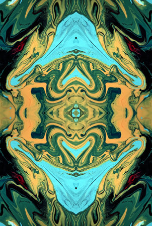 Kaleidoscopic Abstract Art with Vibrant Multicolor Patterns and Intricate Swirl Designs