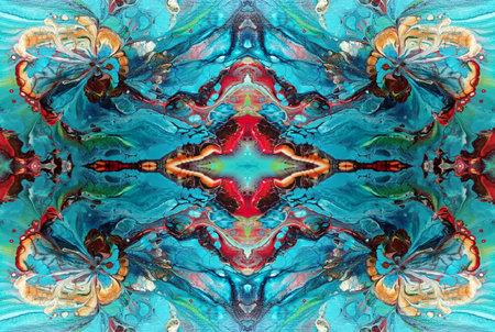 Kaleidoscopic Abstract Art with Vibrant Multicolor Patterns and Intricate Swirl Designs