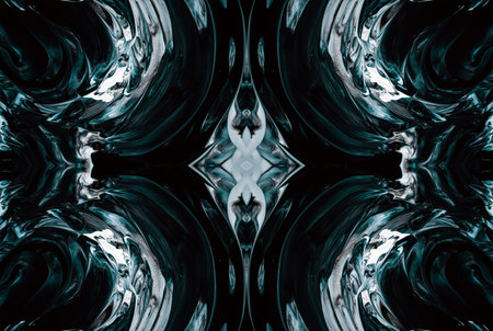 Kaleidoscopic Abstract Art with Vibrant Multicolor Patterns and Intricate Swirl Designsの写真素材