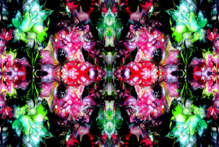 Kaleidoscopic Abstract Art with Vibrant Multicolor Patterns and Intricate Swirl Designs