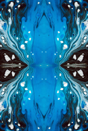 Kaleidoscopic Abstract Art with Vibrant Multicolor Patterns and Intricate Swirl Designsの写真素材