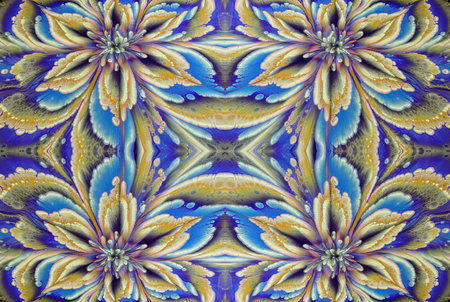 Kaleidoscopic Abstract Art with Vibrant Multicolor Patterns and Intricate Swirl Designs