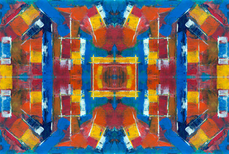 Kaleidoscopic Abstract Art with Vibrant Multicolor Patterns and Intricate Swirl Designs