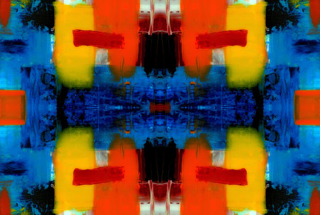Kaleidoscopic Abstract Art with Vibrant Multicolor Patterns and Intricate Swirl Designs