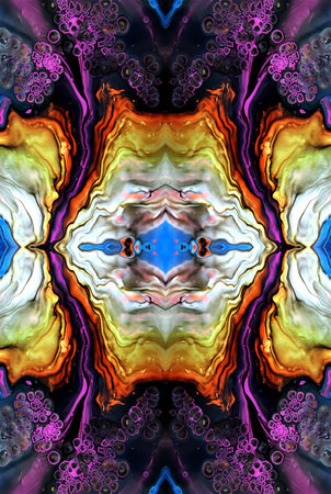 Kaleidoscopic Abstract Art with Vibrant Multicolor Patterns and Intricate Swirl Designs