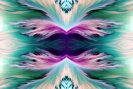 Kaleidoscopic Abstract Art with Vibrant Multicolor Patterns and Intricate Swirl Designs