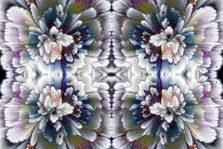 Kaleidoscopic Abstract Art with Vibrant Multicolor Patterns and Intricate Swirl Designs