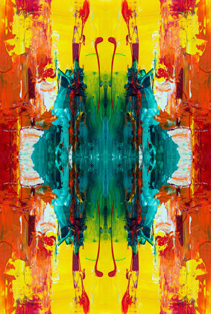 Kaleidoscopic Abstract Art with Vibrant Multicolor Patterns and Intricate Swirl Designsの写真素材