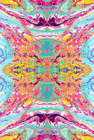 Kaleidoscopic Abstract Art with Vibrant Multicolor Patterns and Intricate Swirl Designs